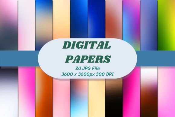Evaluating Gradient 44 Background Digital Papers for Versatile Design Projects