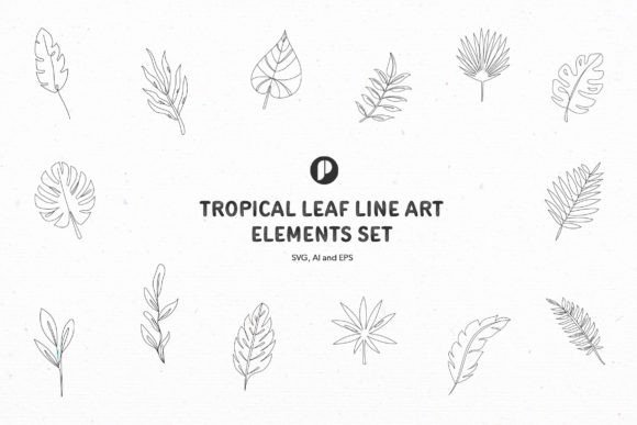 Evaluating the Tropical Leaf Line Art Elements Set for Minimalist Design Projects