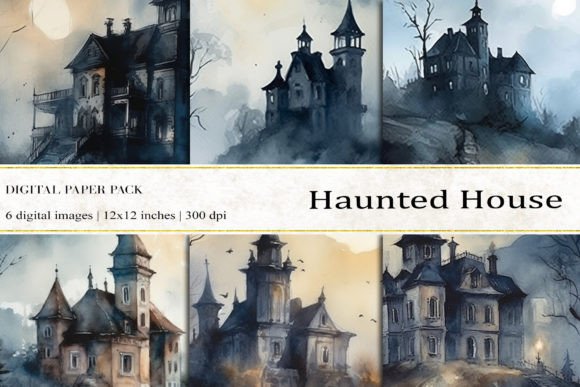 Haunted House Digital Papers: Elevating Your Creative Projects with AI-Generated Atmosphere
