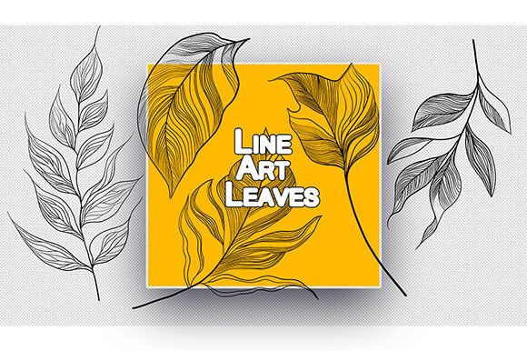 Line Art Leaves