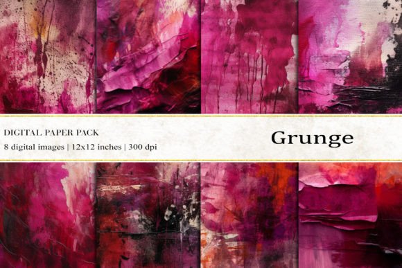 Unlocking Creativity with Magenta Grunge Digital Papers
