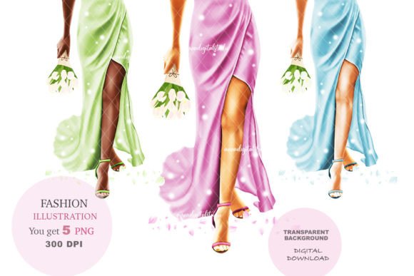 Wedding Clipart, Fashion Girl Clipart for Designers